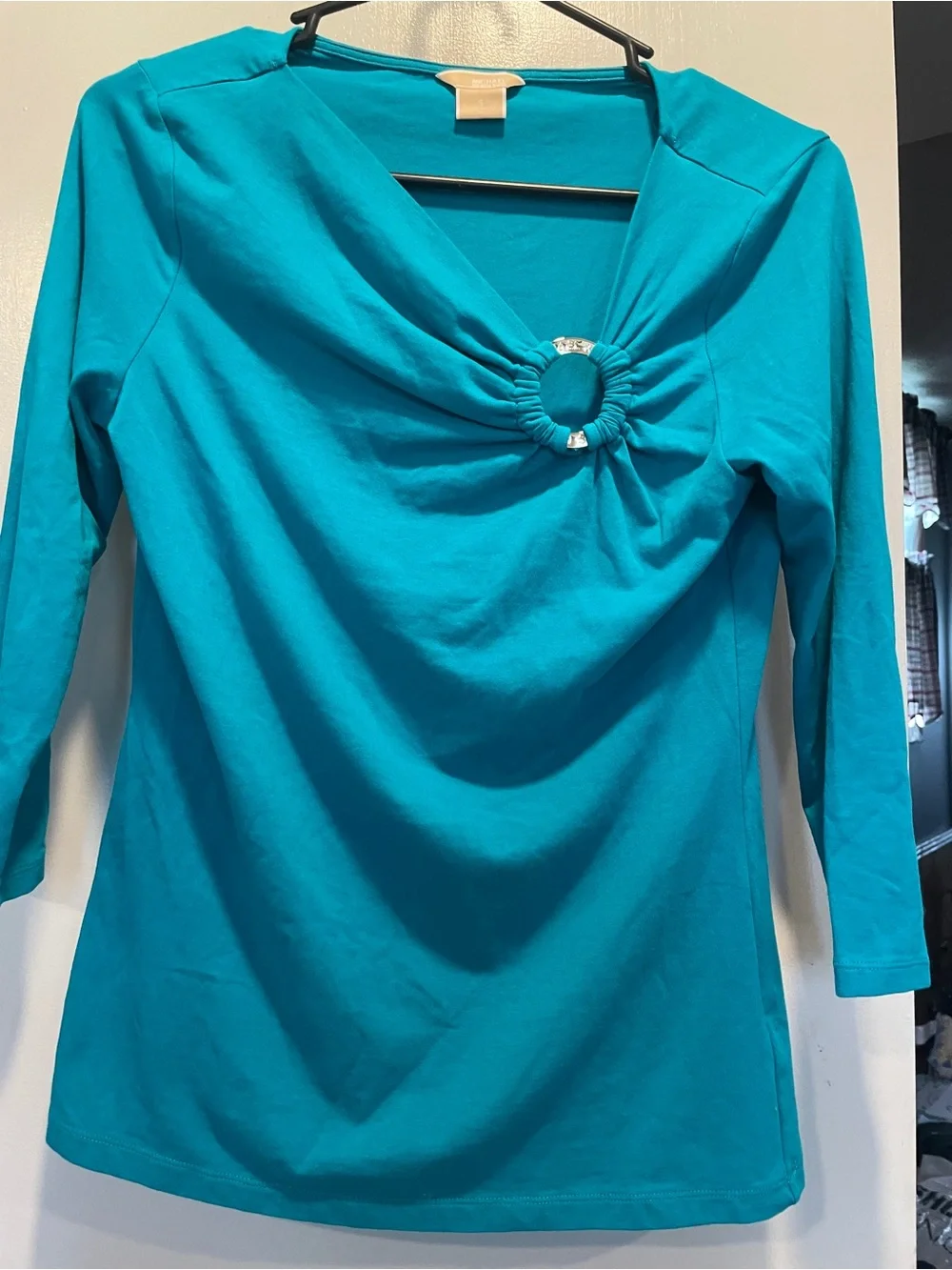 Michael Kors Teal Crew Neck  Top size S